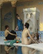 Jean-Leon Gerome After the Bath painting